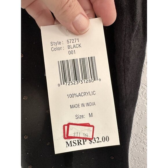 NWT Designers Originals WMN Luxelon Black Sleeveless Embroidered Tank Top Size M - Picture 6 of 8